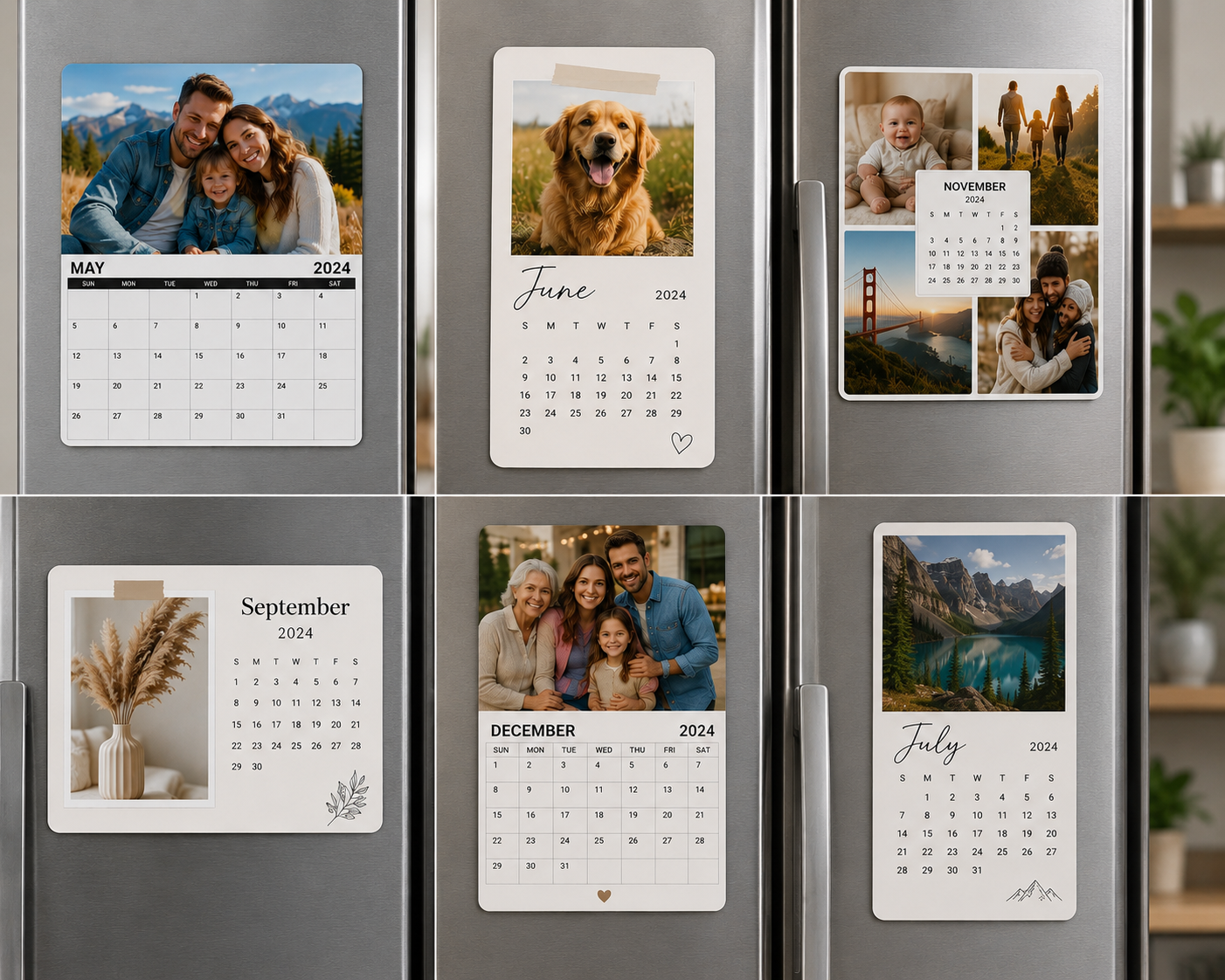 Custom Photo magnetic calendar